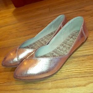 TOMS Rose Gold Flats